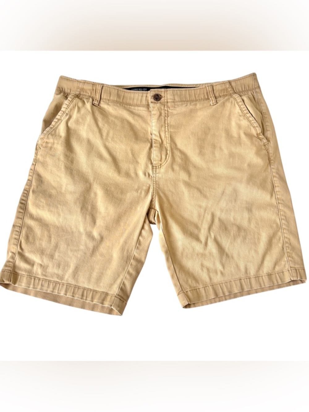 Iron flex shorts 38 tan brown chinos 9" inseam length